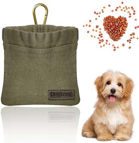 Sac à Friandise pour Chien Dressage, Sac Friandises pour Chiot, Dog Treat Pouch avec fermeture, Pochette à Friandises Chien Dressage pour Collations, Sac de Marche pour Chien pour l'entraînement