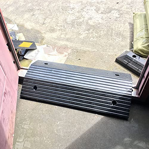 CAZARU Gummirampen für Türschwellen, robuste rechteckige Rollstuhlrampe mit Rutschfester Oberfläche, für Haus/Schuppen/Garage