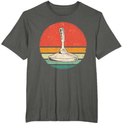 Stockschießen Retro Eisstock Stockschütze T-Shirt