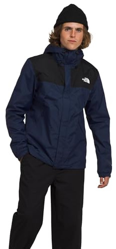 The North Face Men's Antora Triclimate Jacket - Waterproof Shell, Warm Inner Fleece Layer, Adjustable Hood with Drawcord, Summit Navy/TNF Black, 3X-Large