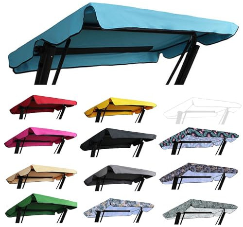 Universal Sonnendach für Hollywoodschaukel Dach-Plane für Garten-Schaukel Dachplane Ersatzdach (Blau)