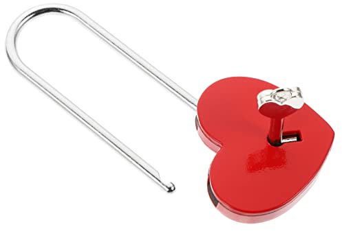 NULYLU Herzförmiges Liebesschloss 2 Stück Zinklegierung Vorhängeschloss Mit Schlüssel Kompakt Für Tagebuch Schrank Hochzeit Valentinstag