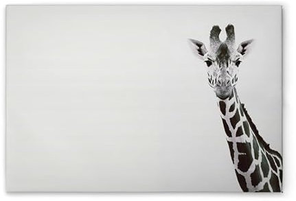 A.S. Création Leinwandbild Tiere Giraffe - Wandbild in Schwarz, Weiss - 120 x 80 cm - DD132232