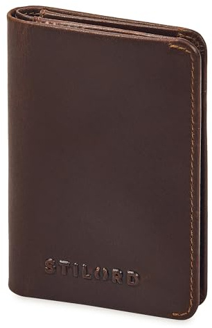 STILORD Levent Mini Kredit-Kartenetui Leder Slim Wallet - Kleines Echtleder Portemonnaie Kartenhalter für 10 Karten - Credit Card Holder Geldbörse RFID - Herren Damen Farbe:Sonora - Cognac