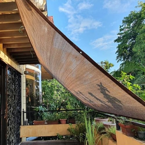EIYCY 90% Shade Cloth for Garden,Sun Shade Sail Waterproof Rectangle Canopy,Canopy Outdoor, UV-Resistant Sun Shade Sails Garden Awning for Patio, Pergola, Yard, Carport, Dog kennels(Size:4m*6m)