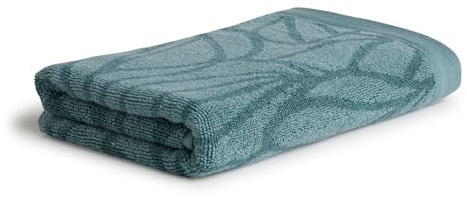 Möve Monochrome Organic Lines Handtuch 50 x 100 cm aus 80% Baumwolle/ 20% Viskose aus Bambus-Zellstoff, Malachite