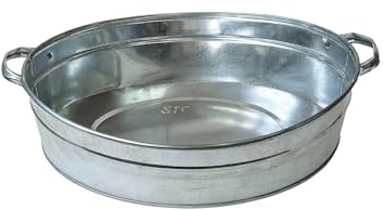 Blümelhuber Vasca zincata – Ciotola per piantare – Decorazione da giardino per esterni – Mini laghetto decorativo per balcone