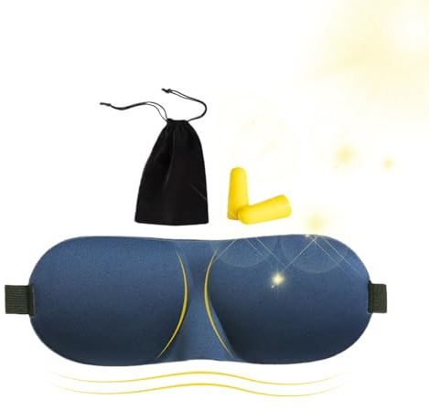 de sueño | Máscara de noche total oscuridad con banda ajustable | Diadema de viaje para los ojos, para uso en el hogar, viajes, en avión, para yoga, siesta y descanso