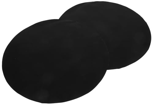 Kichvoe Lot de 2 Tapis de Cuisson Ronds en Fibre de Verre Enduits PTFE 40 Cm Noir, Tapis Antiadhésif Réutilisables pour Barbecue Extérieur, Surface de Cuisson Polyvalente Camping et