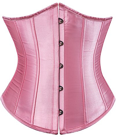 Grebrafan Corset Bajo Pecho Mujer Gótico Satén Corsés Clasico