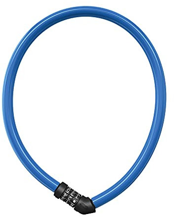 ABUS Kabelschloss 4408C - Zahlenschloss - 65 cm langes Stahlkabel mit Kunststoffummantelung - ABUS-Sicherheitslevel 2 - Blau