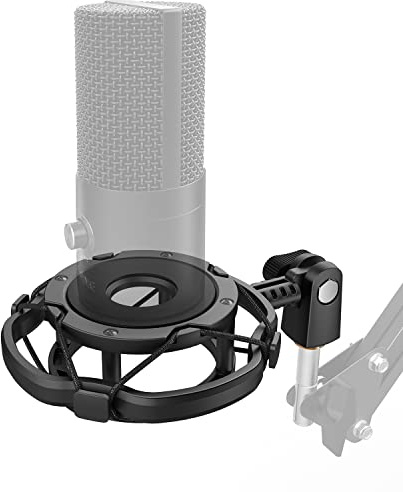 FIFINE Shock Mount Holder for Microphone, Vibration Reduction and Noise Elimination, with Thumbscrew, Pivot mount, Suitable for Desk Stand and Boom Arm