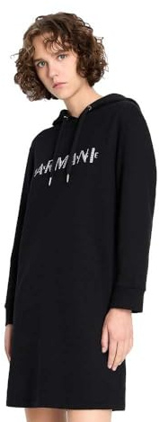 Armani Exchange A|X Mini Felpa con Cappuccio da Donna con Logo in Spugna Francese, Casual, ISO, S, ISO, S
