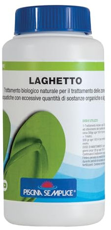 PISCINA SEMPLICE, Laghetto, Trattamento Per La Pulizia Dei Laghetti, Elimina Melma e Scorie, Controlla lo Sviluppo di Rifiuti Organici, Preserva Organismi Organici ed Alghe, 1 barattolo da 454 gr