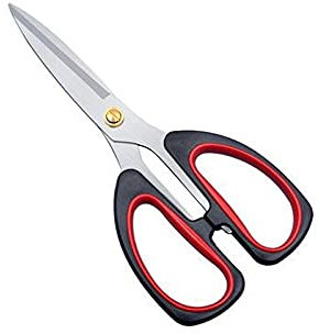 Bastelschere, professionelle Zackenschere, Schere for Basteln, Nähen, Crimpen und Schneidern, schwarz – 18,5 cm Schere