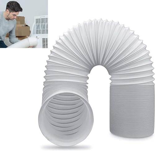 5.9 Diameter 118 Length Portable Air Conditioner Hose, Counter Clockwise Thread AC Exhaust Hose Extension for Portable AC Vent Compatible with Haier LG Delonghi Air Conditioner Parts