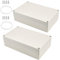 ADERTOS 2PCS Boîte de Dérivation Etanche IP65 Boîtes de Jonction Blanc Boîte de Projet Electronique Boîtier de Projet ABS Boîte de Jonction à l'Extérieur pour Bricolage Électronique (200*120*55MM)