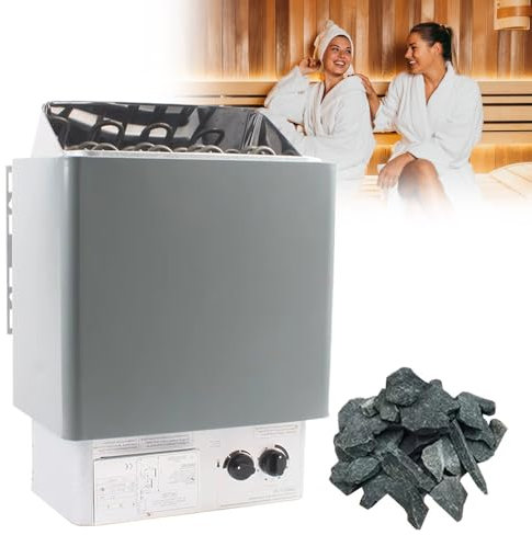 Estufa de Sauna, Horno de Vapor seco, Equipo de Vapor para Calentar el Sudor, Temporizador y Control para Calentar la Sauna(8KW/380V)