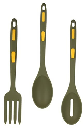 FUNOMOCYA Tenedor Para Pasta y Cuchara Ranurada Utensilios De Cocina De Silicona Cuchara Pequeña Antideslizante