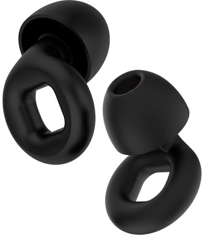 Tappi orecchie riutilizzabili, Tappi orecchie antirumore, Per concentrazione e relax, Per notti tranquille, Riduzione dei rumori molesti, Facili da pulire(nero)