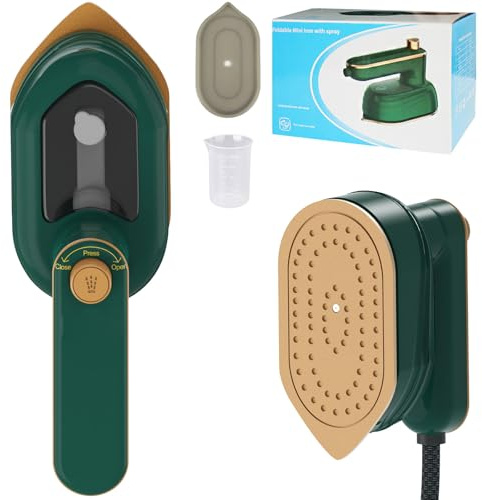 Tragbare Reise Dampfglätter,Steamer Dampfglätter,2-in-1 Reisebügeleisen,180°Schwenkbar Faltbares Hand BügeleisenIdeal für Reisen, Studentenzimmer, Haushalt & Kleidungspflege