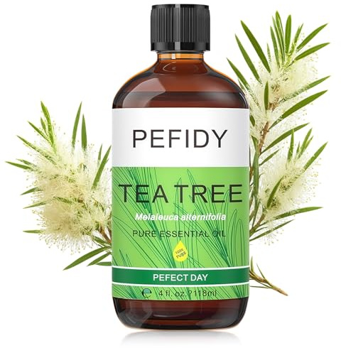 PEFIDY Aceite Arbol del Te natural 118 ML, apto para cuidado de la piel, uñas y cabello, aromaterapia, SPA, baño, DIY, terapia aromática, masajes