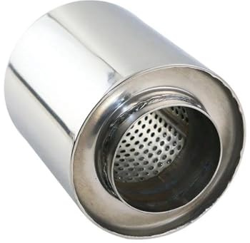 Tubo Escape Automóvil Silenciador Resonador De Escape Universal Acero Inoxidable 25 Pulgadas Para A6 Para C7 Para Sedán 2012 2013 2014 2015 2016 Escape Para Coche(Plata)