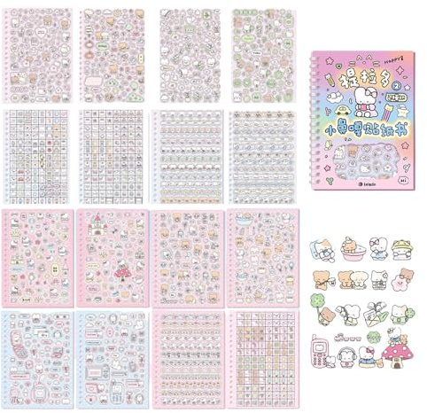 Cartoon Scrapbook Sticker Photocard Book Autocollant Décoratif pour Enfants Filles Garçons Lovely Autocollant Décoratif pour Artisanat