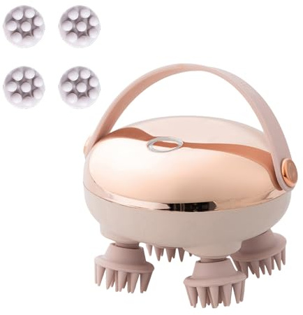 Shaersu Masajeador Eléctrico Para Cabello | Peine Impermeable con 3 Velocidades - Masajeador Rascador para la Cabeza - Para Hombres Mujeres Ducha Spa Casa Viaje Cuidado Diario