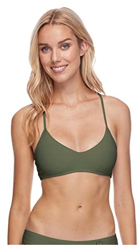 Body Glove Kvinnors Smoothies Alani Solid Strappy Back Halterneck Bikini Topp Baddräkt, Kaktus, XS