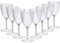Decorline Générique Decor 8 VERRES À VIN LUXE 200ML - PAILLETÉ OR