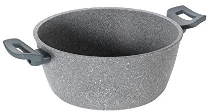 MOPITA ROCCIA VIVA Casseruola Antiaderente Ø 24 cm Padella per tutti i piani cottura (No Induzione), Rivestimento 5 strati Antigraffio, Manico Soft Touch