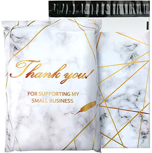 50Pcs Large Poly Mailers 14.5 x 19, Cute Shipping Bags for Small Business Clothing Mailers Poly Bags Thank You Poly Mailer Plastic Mailing Bags, Big Polymailers Package Bags