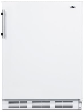 Summit 24 Refrigerator-Freezer, Peak24 Undercounter Fridge, 5.1 cu.ft. Capacity, White- CT661W