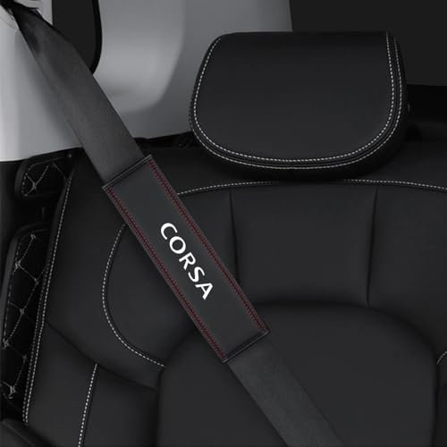 MMHGFIR 2 Stück Auto Sicherheits Gurtpolster für Opel Corsa-C Corsa-D Corsa-E Corsa-F,Auto Sicherheitsgurt Schulterpolster,Sicherheitsgurt Schulterschutz Zubehör