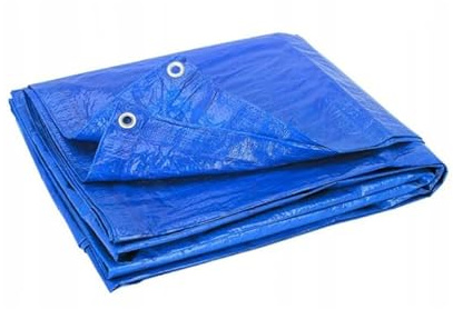 DIAH DO IT AT HOME Lightweight Blue Tarpaulin 50 GSM (6m x 8m) - Economy Waterproof Tarp Cover & Ground Sheet with Eyelets for Painting, Dust Protection, Camping & Garden