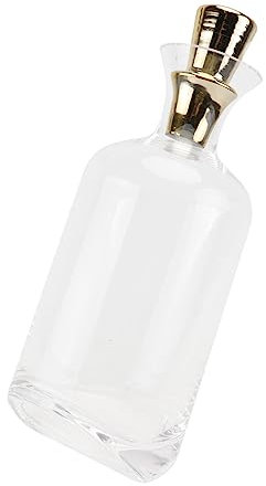 Cabilock Carafe à Vin Décorative en Verre avec Couvercle Doré Élégant Et Design Créatif pour Fêtes Maison Bar Hôtel