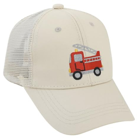 Besforta Nette Feuerwehrauto Stickerei Kinder Baseball Caps Einstellbare Gewaschene Baseball Hüte für Jungen Mädchen