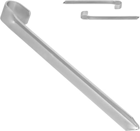 KOTARBAU® 2er Set Bodenanker für Trampolin - 430 mm - Heringe für Gartentrampolin - Erdanker zum Einschlagen - Zeltheringe - Schwerlastanker - Erdhaken aus verzinktem Stahl - Silber