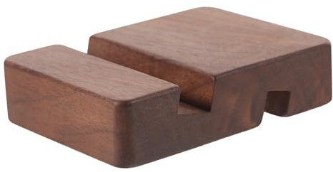 SHINEOFI Soporte de Teléfono Móvil Soporte para Móvil de Escritorio con Borde Liso de Madera y Diseño Redondo Protege Tu Dispositivo Estilo Adecuado para Oficina
