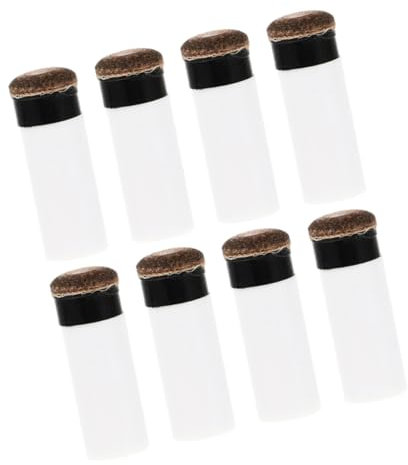 HANABASS 8 Stück Billard-Queue-Spitze Pool-Tipps Tipps für Billard-Pool-Sticks Tipps für Billardqueues Poolzubehör Billard Zubehör Ersatz-Kit für Pool-Stick-Spitzen Plastik Weiß