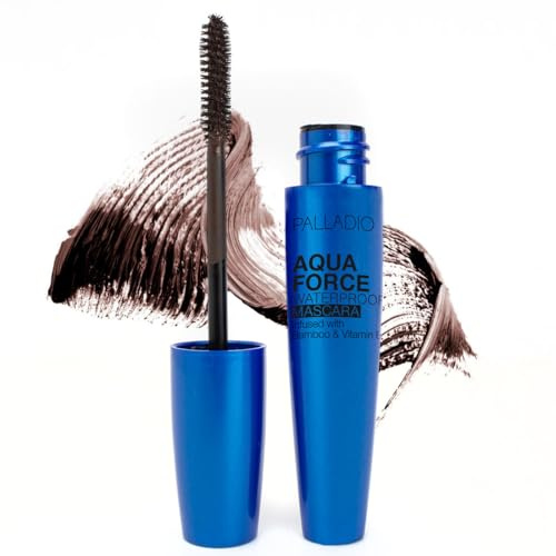 Palladio Aqua Force Waterproof Defining Mascara, Brown 0.41 Fl Oz
