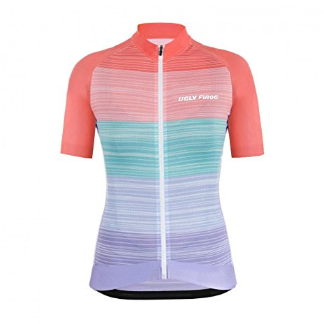 UGLY FROG Damen Frühling Fahrradbekleidung Gemütlich Radtrikot Kurzarm Windundurchlässig Fahrradtrikot Tops