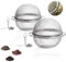 Lot de 2 Infuseurs à Thé en Acier Inoxydable 5cm, Passoire à thé avec Crochet à Chaîne Allongé et Maille extra fine pour Infuser du Thé en Vrac des Épices et Assaisonnements