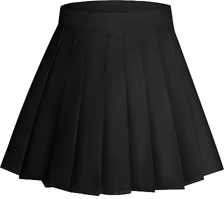 Rbenxia Women Girl High Waisted Pleated Skirt A-Line Mini Skirt with Shorts