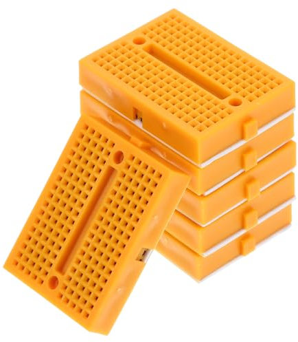 6pcs Micro Breadboard 400 Tie Points Abs Yellow Circuit Board