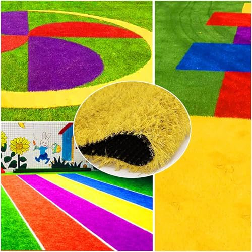 EPANO LXXW Gazon Synthétique Gazon Artificiel synthétique, Gazon synthétique réaliste Haute densité, Tapis d'herbe de Jardin extérieur pour Jardin, terrasse, décoration(50x200cm)