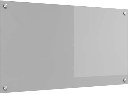 vidaXL Küchenrückwand Hellgrau 90 x 50 cm Gehärtetes Glas | Harter Sicherheitsglasstoff, Modernes Aussehen, das jede Küche aufpeppt, Ideal für heißes Kochen