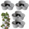 Poludatly Vasi per fragole a 4 livelli, torre per piantare fragole, vaso verticale con ruote flessibili, torre impilabile per piante da giardino per verdure, fiori
