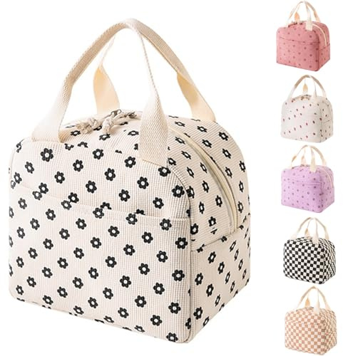 WYSUMMER Bolsa Termica Porta Alimento,Bolsa de Almuerzo,Bolso Térmico Para | Bolsa Refrigerada de Lonchera Térmica de Pana, Bolsa de Almuerzo Para Adultos Pequeña Bolsas Nevera Para Trabajo, Viaje